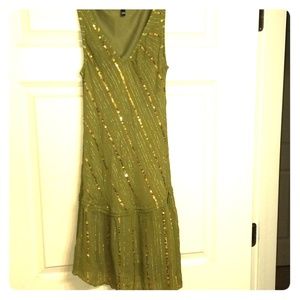 Olive green Boho midi dress!